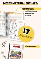 Vorschau - Unterrichtsreihen - Englisch Wiederholungsheft | 5. Klasse | 17 Arbeitsblätter | workbook mit Lösungen - Seite 1