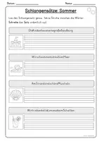 Vorschau - Arbeitsblätter - Satzbautraining: Sommer | Schüttel- & Schlangensätze | Kl. 1-3 - Seite 3