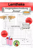 Vorschau - Arbeitsblätter - Lerntheke Vorgangsbeschreibung Rezepte Klasse 3 Klasse 4 - Deckblatt