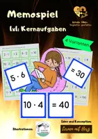Vorschau - Stationenlernen - Memospiele: 1x1 Kernaufgaben (4 Varianten) - Deckblatt