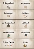 Vorschau - Poster - Klassenraum Organsiation Dienstschilder Stundenplan Deko - Seite 1