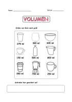 Vorschau - Stundenentwürfe - Übungen zum Thema: Volumen - Seite 1