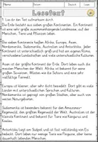 Vorschau - Arbeitsblätter - Die sieben Kontinente entdecken, Lesen und Verstehen Arbeitsblätter mit Lesetext, Fragen - Seite 2