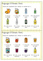 Aperçu - Jeux - Atelier - Grandeurs et mesures - Papaye et Citron vert - Page 2