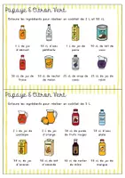 Aperçu - Jeux - Atelier - Grandeurs et mesures - Papaye et Citron vert - Page 3