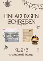 Vorschau - Stundenentwürfe - Materialpaket - Einladungen planen, schreiben und bewerten - Seite 1