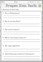 Vorschau - Arbeitsblätter - Höhlenmalerei erzählt Geschichten, Lesen und Verstehen Arbeitsblätter mit Lesetext, Fragen - Seite 3