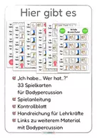 Vorschau - Spiele - Musik • Ich habe - Wer hat • Spiel für Bodypercussion • auch Musik fachfremd - Seite 1