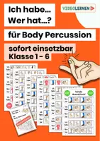 Vorschau - Spiele - Musik • Ich habe - Wer hat • Spiel für Bodypercussion • auch Musik fachfremd - Deckblatt