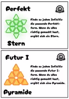 Vorschau - Arbeitsblätter - 6 Zeitformen-Puzzle für Kl. 5-10 (Präsens, Präteritum, Perfekt, Plusquamperfekt, Futur 1, Futur 2) - Seite 2
