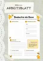 Vorschau - Arbeitsblätter - Arbeitsblatt Beobachte die Biene - Deckblatt