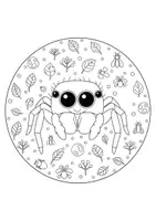 Vorschau - Mal- und Bastelvorlagen - Spinnentiere Mandala | 10 Motive - Seite 1