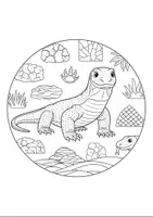 Vorschau - Mal- und Bastelvorlagen - Reptilien Mandala zum Ausmalen - 10 Motive - Seite 3