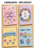Vorschau - Mal- und Bastelvorlagen - Muttertagskarte – Muttertagsgeschenk | Klasse 1–4 - Seite 1