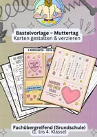 Vorschau - Mal- und Bastelvorlagen - Muttertagskarte – Muttertagsgeschenk | Klasse 1–4 - Deckblatt