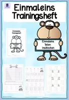 Vorschau - Arbeitsblätter - Materialpaket: Trainingsheft Einmaleins und Merkblätter (Spicker) zum Einmaleins und Einsdurcheins - Seite 1