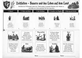 Vorschau - Merkblätter - Zeitfalten: Bauern und das Leben auf dem Land im Mittelalter – kompaktes Faltmaterial mit Lösung - Seite 3