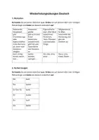 Vorschau - Arbeitsblätter - Arbeitsblatt Wiederholung Rechtschreibstrategien - Deckblatt