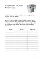 Vorschau - Arbeitsblätter - Wortarten Märchen - Nomen, Verben & Adjektive üben - Deckblatt