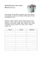 Vorschau - Arbeitsblätter - Wortarten Märchen - Nomen, Verben & Adjektive üben - Seite 1