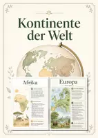 Vorschau - Poster - Lernkarte – Kontinente der Welt – Geografie – Kontinente 7. Klasse - Deckblatt