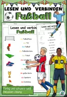 Vorschau - Arbeitsblätter - DaZ - Fußball - Lesen und verbinden - DaF / Deutsch - Deckblatt