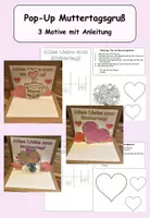 Vorschau - Arbeitsblätter - Pop-Up-Karte Muttertagsgruß - Deckblatt