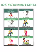 Vorschau - Bildkarten - I HAVE GOT, WHO HAS GOT HOBBIES & ACTIVITIES - Seite 1