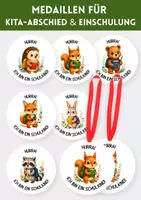 Vorschau - Anderer Materialtyp - Einschulung | KITA-Abschied | Einschulungsgeschenk | Schulkind Medaillen | Geschenk zum ersten Schultag | Ich bin ein Schulkind | Schulanfang | Abschiedsgeschenk Kindergarten - Deckblatt
