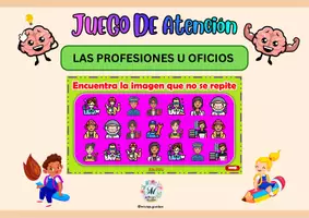 Vista previa - Juegos / Gamificación - Juego de Atencion: Profesiones y Oficios - Portada