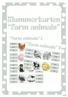 Vorschau - Aufgabenkarten - FARM ANIMALS - Klammerkarten - Deckblatt