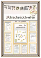 Vorschau - Unterrichtsreihen - Lernheft Wahrscheinlichkeiten (abs./rel. Häufigkeit, Ereignisse,...) - Deckblatt