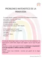 Vista previa - Hojas de trabajo - Problemes matemàtics de la primavera - página 1