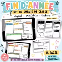 Vorschau - Stationenlernen - Activités de fin d'année | Livre de mémoire | Activités d'été - Deckblatt