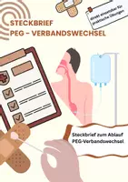 Vorschau - Arbeitsblätter - PEG - Verbandswechsel Steckbrief (Pflege) I Ablauf, Materialien & Dokumentation als Übersicht - Deckblatt