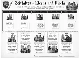 Vorschau - Arbeitsblätter - – kompaktes Faltmaterial mit Lösung Zeitfalten: Klerus und Kirche im Mittelalter - Seite 3