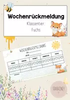 Vorschau - Arbeitsblätter - Rückmeldung Sozialverhalten Fuchsklasse - Deckblatt