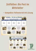 Vorschau - Arbeitsblätter - Zeitfalten: Die Pest im Mittelalter – kompaktes Faltmaterial mit Lösung - Deckblatt