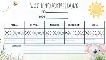 Vorschau - Arbeitsblätter - Rückmeldung Sozialverhalten Koalaklasse - Seite 1