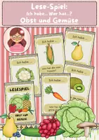 Vorschau - Spiele - Lese-Spiel Obst und Gemüse (Ich habe.. wer hat?) - Deckblatt