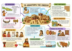 Προεπισκόπηση - Υποστηρικτικό υλικό / Ειδική αγωγή - Σχεδιαγράμματα με εικονογράφηση: Ενότητα 9η (Μινωικός Πολιτισμός) - Κεφάλαιο 2ο (Το ανάκτορο της Κνωσού) - Ιστορία Γ΄ Δημοτικού - Σελίδα 1