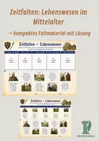 Vorschau - Arbeitsblätter - Zeitfalten: Lehenswesen im Mittelalter – kompaktes Faltmaterial mit Lösung - Deckblatt