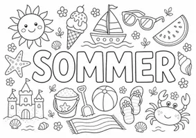 Vorschau - Mal- und Bastelvorlagen - Ausmalbilder Jahreszeiten kostenlos | Vorschule & Grundschule Kunst 1-4 Klasse | Feinmotorik & Konzentration - Seite 2