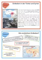 Vorschau - Arbeitsblätter - Wenn die Erde bebt – Ursache und Folgen in der Türkei und Syrien - Deckblatt