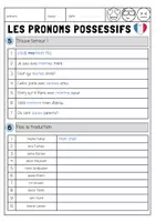 Vorschau - Arbeitsblätter - Les pronoms possessifs (mon,ma,mes, ton..., son....) - Seite 2
