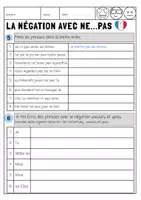 Vorschau - Arbeitsblätter - La négation ne...pas! DIe Verneinung - Übungen - Seite 2