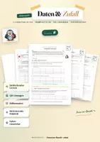Vorschau - Stundenentwürfe - Wahrscheinlichkeit einfach erklärt – Klasse 8 - Zufall & Ereignisse Aufgaben mit Lösungen - Deckblatt