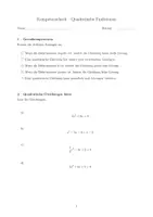 Vorschau - Test - Quadratische Gleichungen - Kompetenzcheck - Seite 1