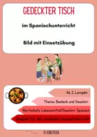 Vorschau - Arbeitsblätter - Spanisch: Mesa puesta / gedeckter Tisch (Bild mit Übung) - Deckblatt