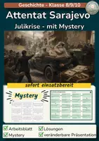 Vorschau - Stundenentwürfe - Attentat Sarajevo - Julikrise - mit Mystery - Deckblatt